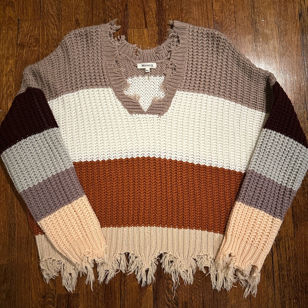 Miracle USA color block sweater